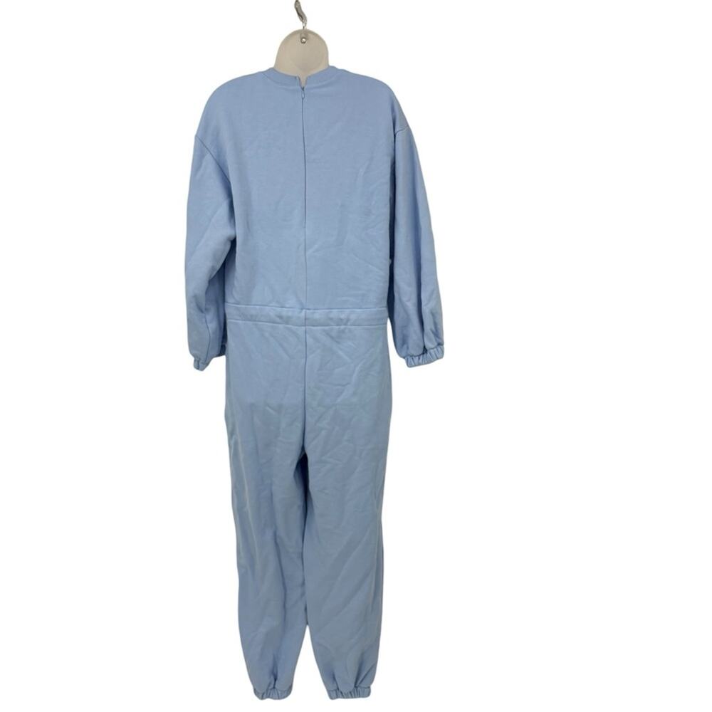 Nocturne Blue Knit Jumpsuit Pink Graphic Lounge Set Onesie Pajama Medium NWOT - Picture 7 of 10